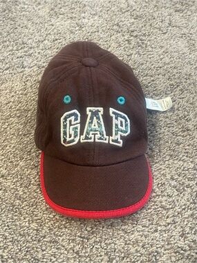 Baby GAP Infant Brown Logo Baseball Cap Hat Up to 6 Months Soft Brim
